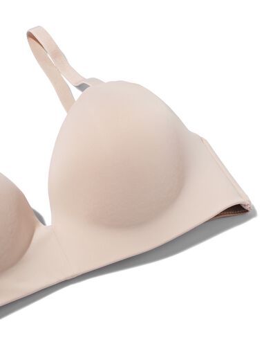 voorgevormde bh zonder beugel recycled/micro beige beige - 21821480BEIGE - HEMA