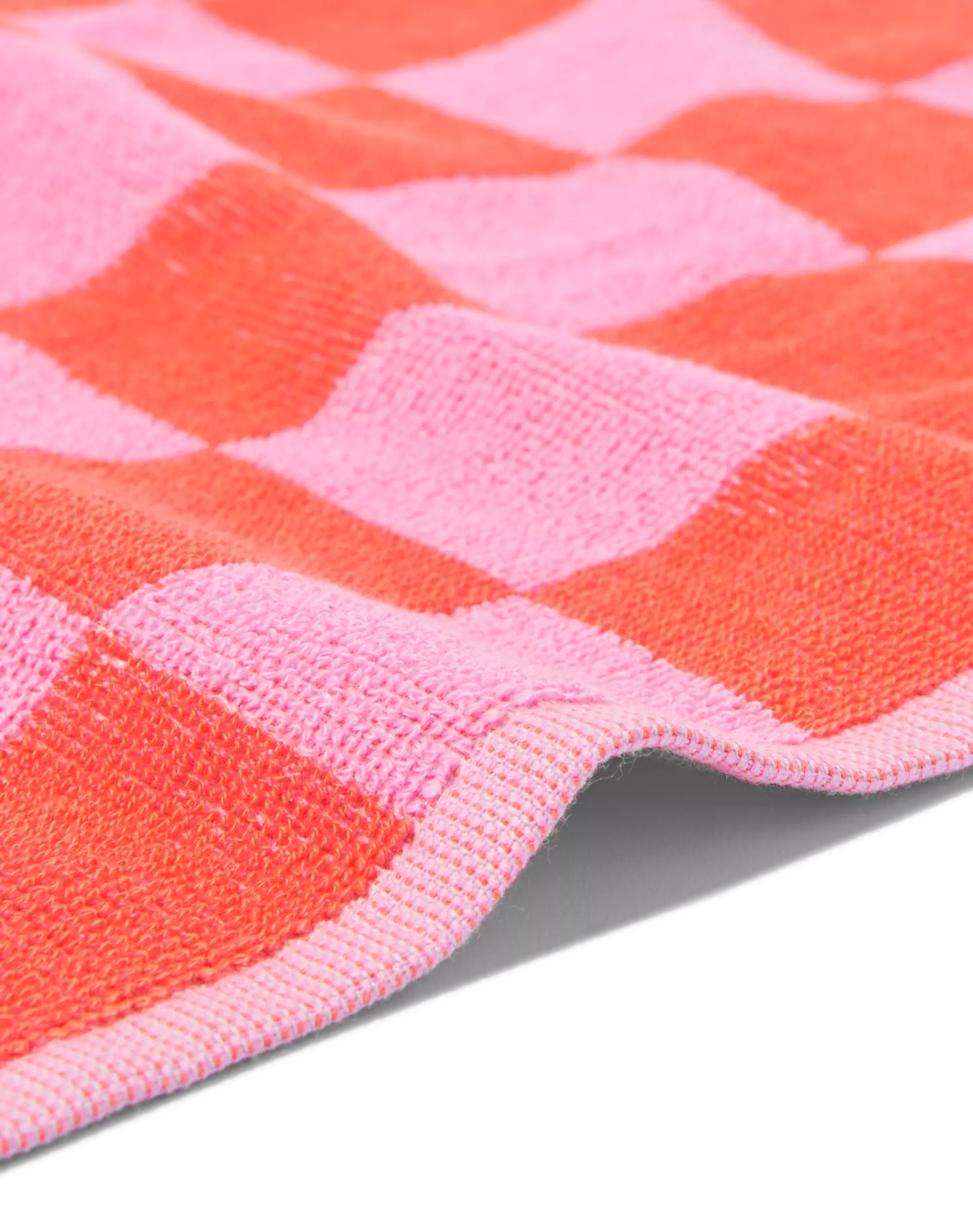 torchon de cuisine 50x50 cm coton carreaux rose