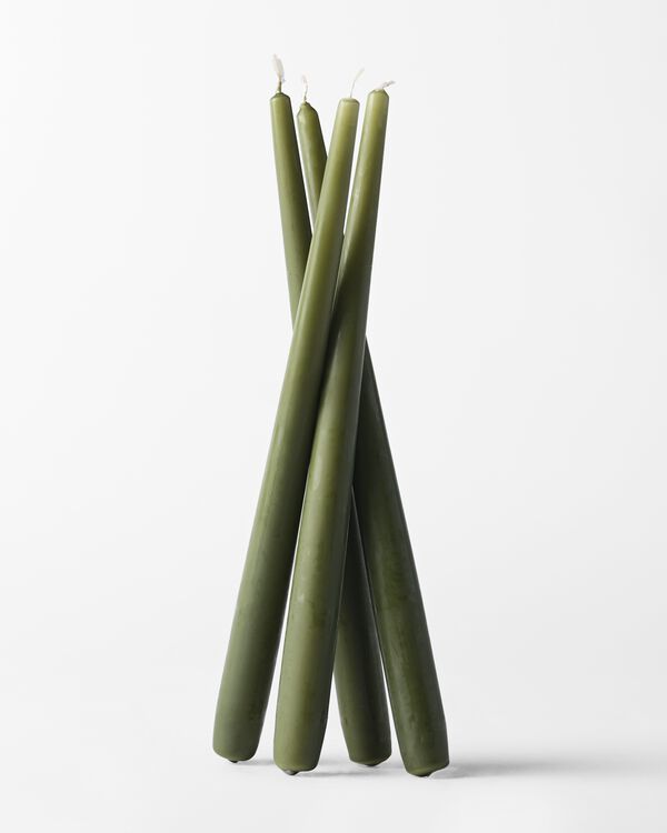 bougies longues ⌀2x17 cm gothique vert - 4 pi&egrave;ces - 13506213 - HEMA