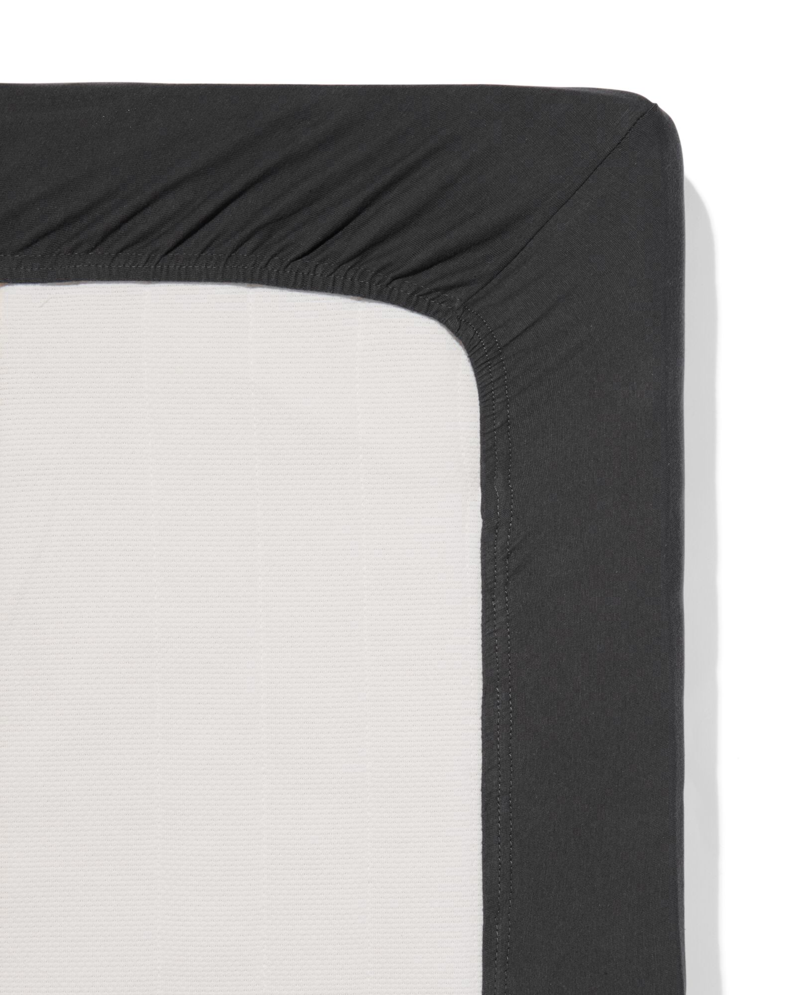 drap-housse surmatelas coton doux 180x200 gris fonc&eacute; - 5180079 - HEMA
