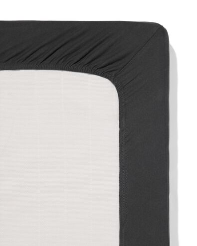 drap-housse surmatelas coton doux 180x200 gris fonc&eacute; - 5180079 - HEMA