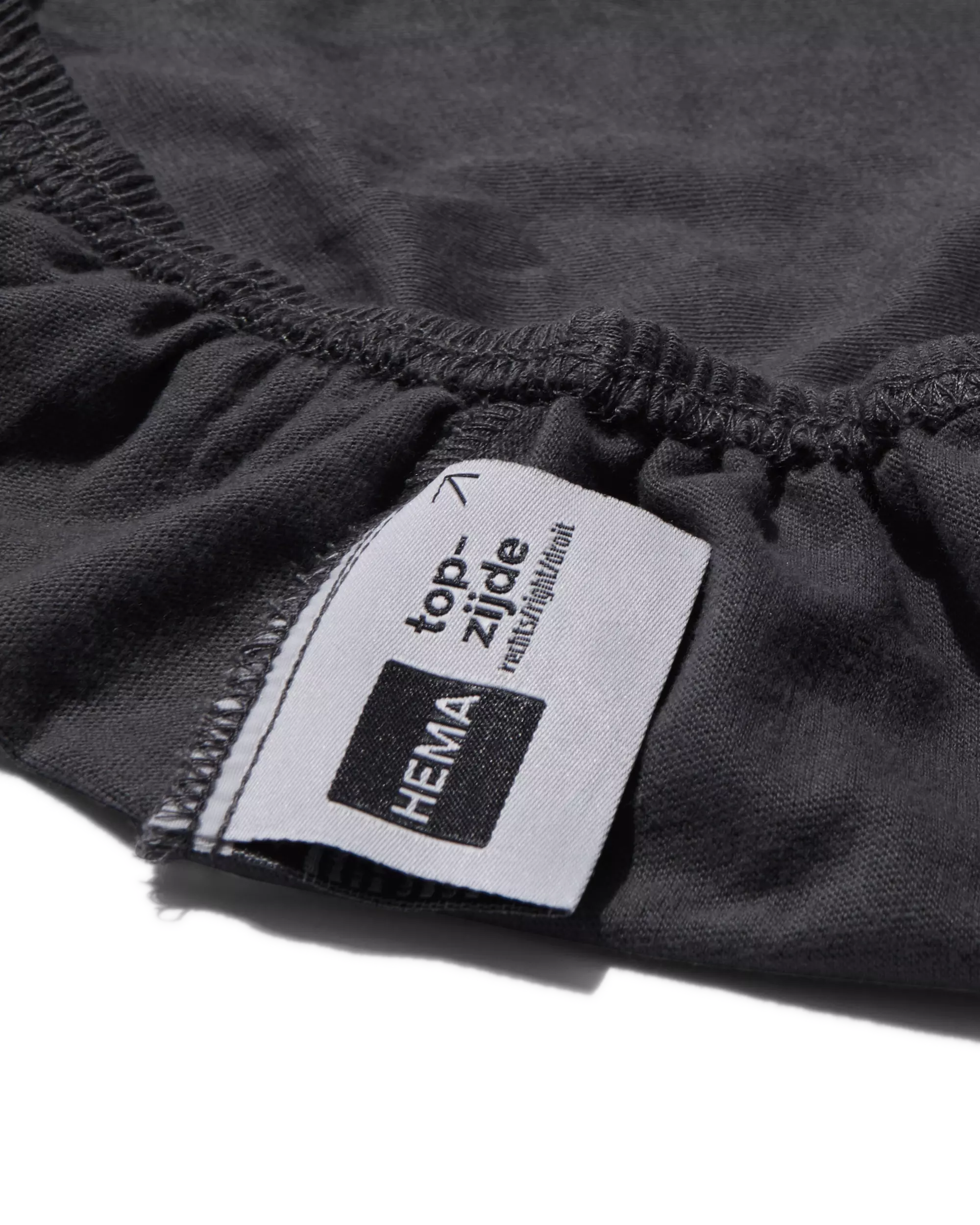drap-housse 140x200cm jersey gris foncé 