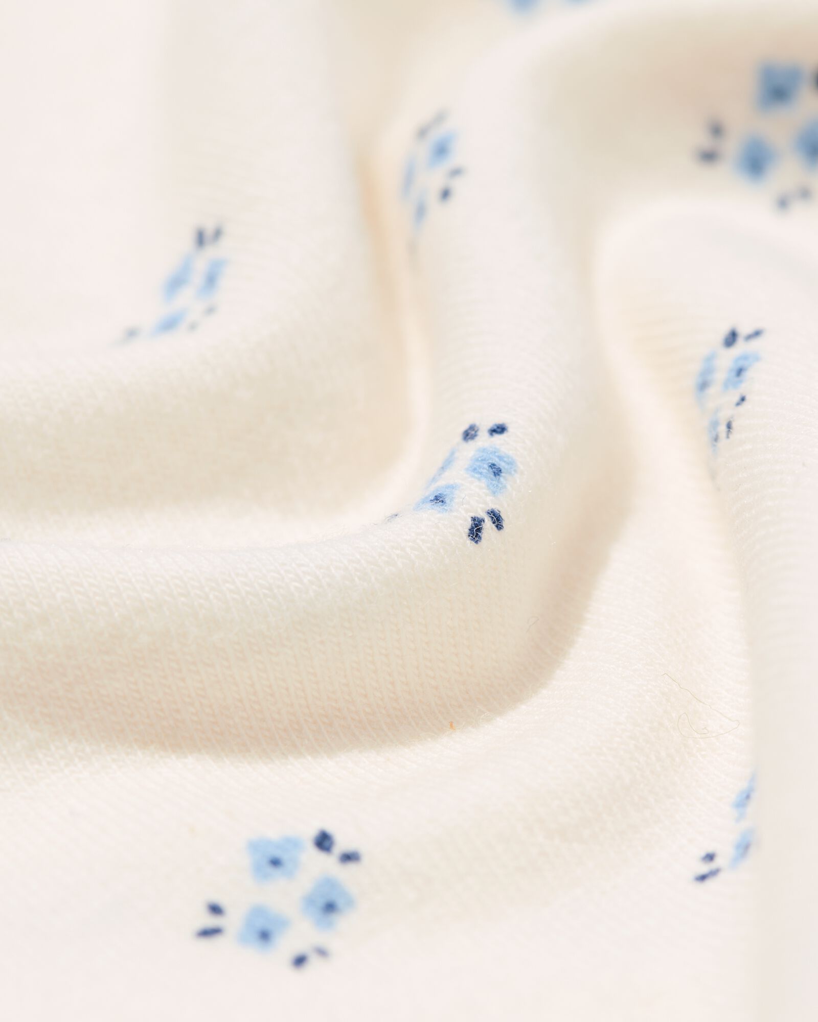 baby meegroei overslagbody rib bloemen ecru ecru - 33461420ECRU - HEMA