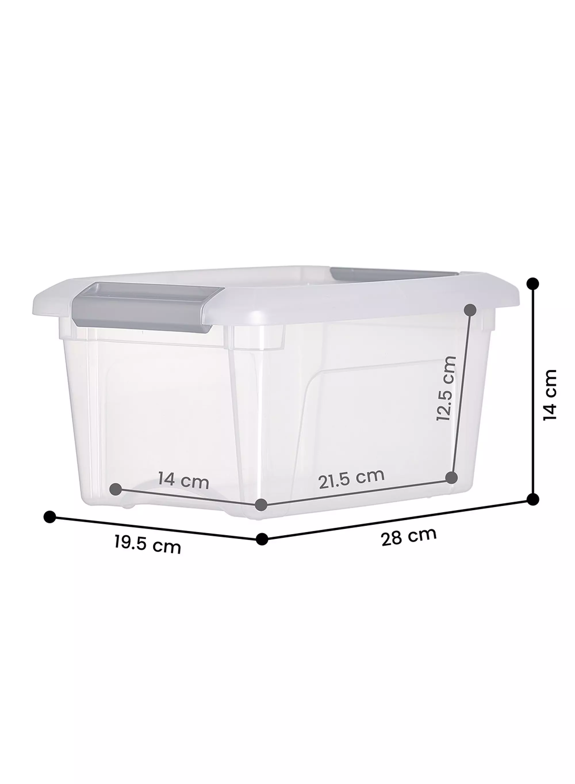 opbergbox 5L Tokyo transparant 28x19.5x14 recycled
