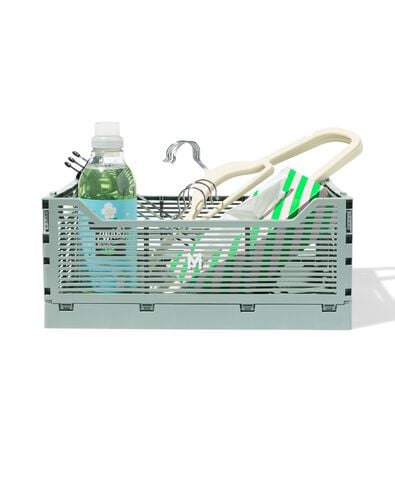 caisse pliante lettres recycl&eacute;e M vert menthe vert menthe M  30 x 40 x 17 - 39811078 - HEMA