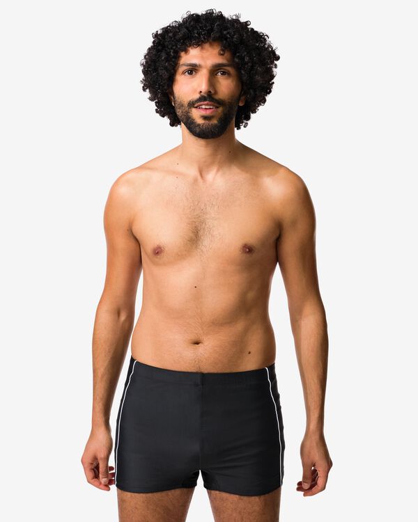 herenzwembroek zwart zwart - 22100210BLACK - HEMA