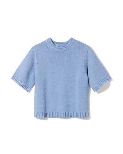pull femme Nadine maille fine bleu clair bleu clair - 36213070LIGHTBLUE - HEMA