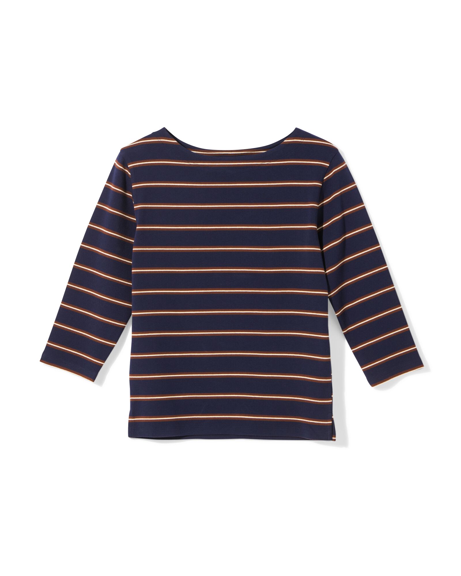 Damen-T-Shirt Cara Jersey gestreift dunkelblau - 36306730DARKBLUE - HEMA