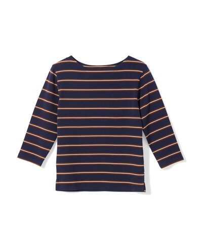 Damen-T-Shirt Cara Jersey gestreift dunkelblau - 36306730DARKBLUE - HEMA