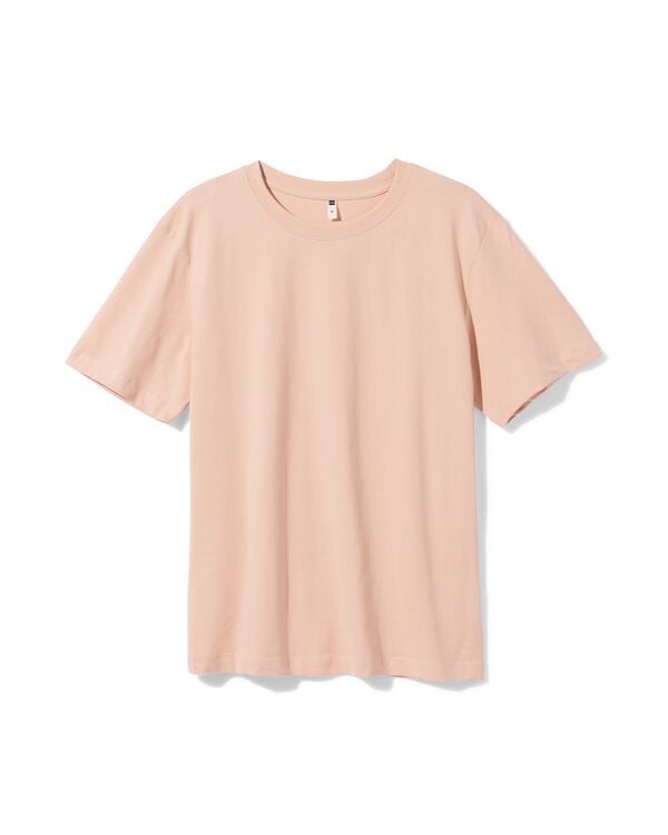 dames T-shirt regular fit lichtroze lichtroze - 36311410LIGHTPINK - HEMA