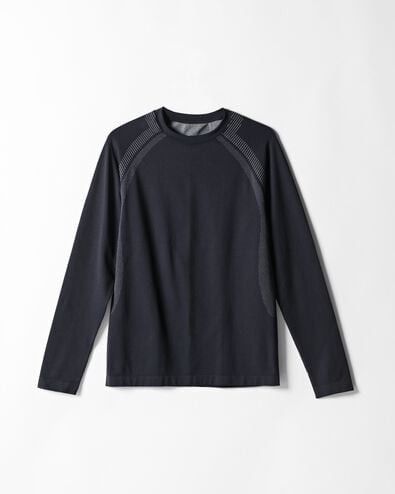 heren thermo sportshirt  zwart zwart - 19108910BLACK - HEMA