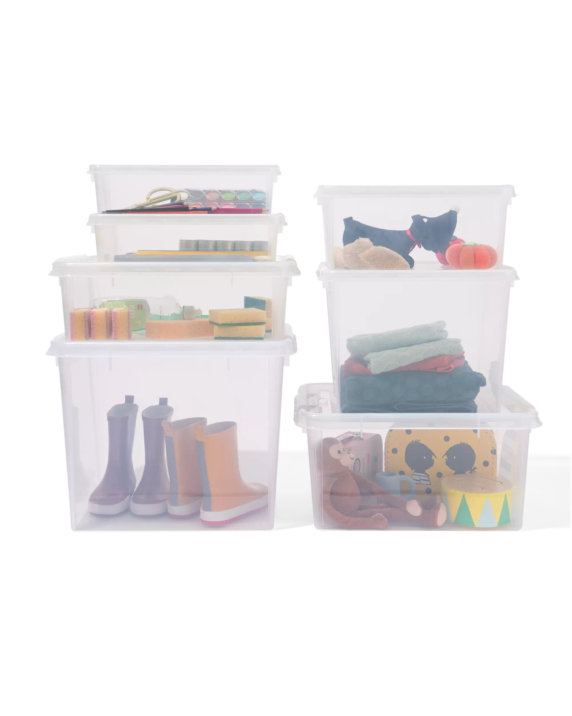opbergbox 52L London transparant 50x39x41