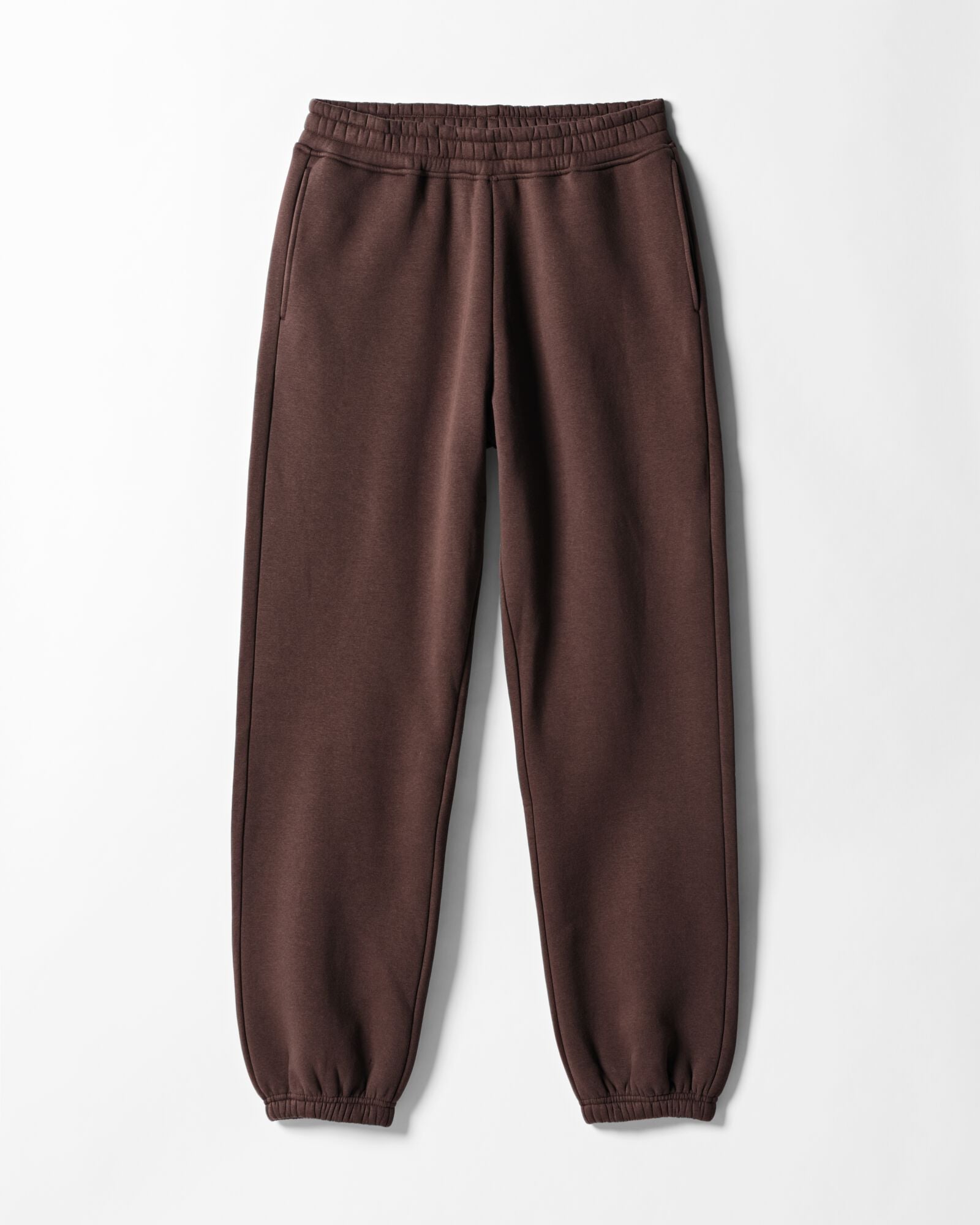herenbroek regular fit sweatstof donkerbruin donkerbruin - 2101250DARKBROWN - HEMA