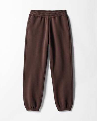 herenbroek regular fit sweatstof donkerbruin donkerbruin - 2101250DARKBROWN - HEMA