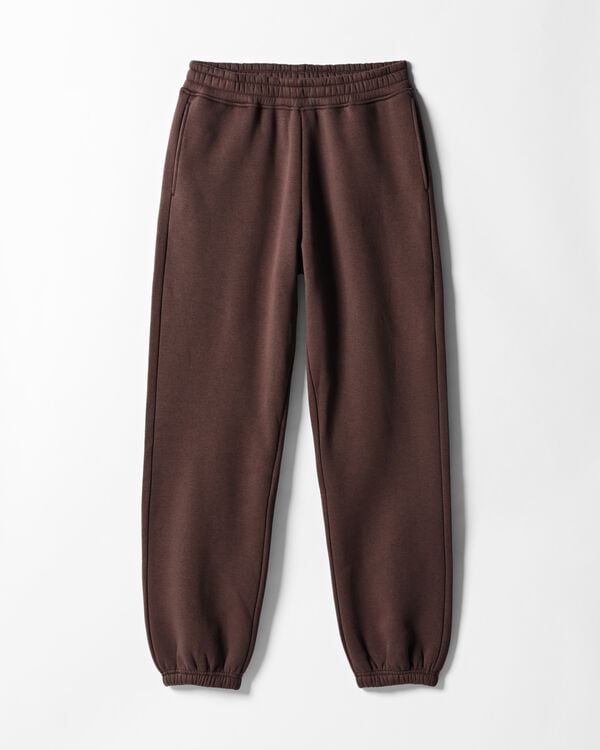 herenbroek regular fit sweatstof donkerbruin donkerbruin - 2101250DARKBROWN - HEMA
