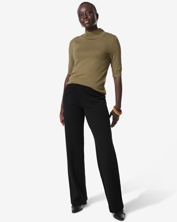 damesbroek regular fit  zwart zwart - 36300980BLACK - HEMA