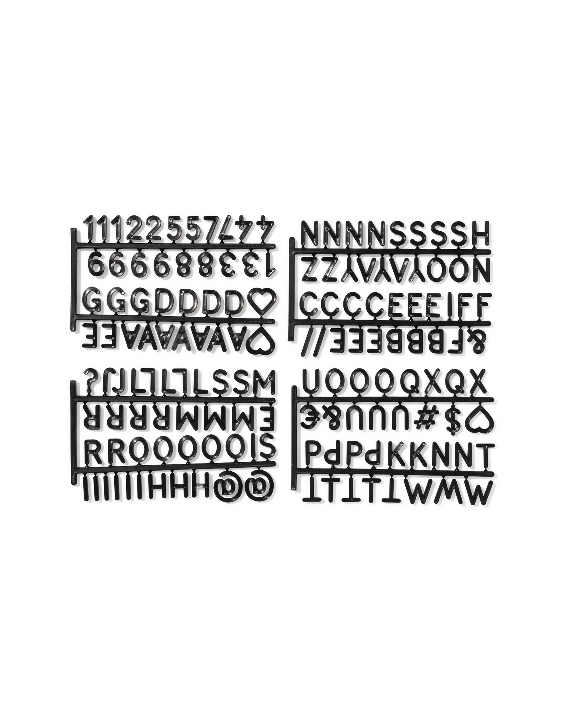 lettres pour caisse pliable