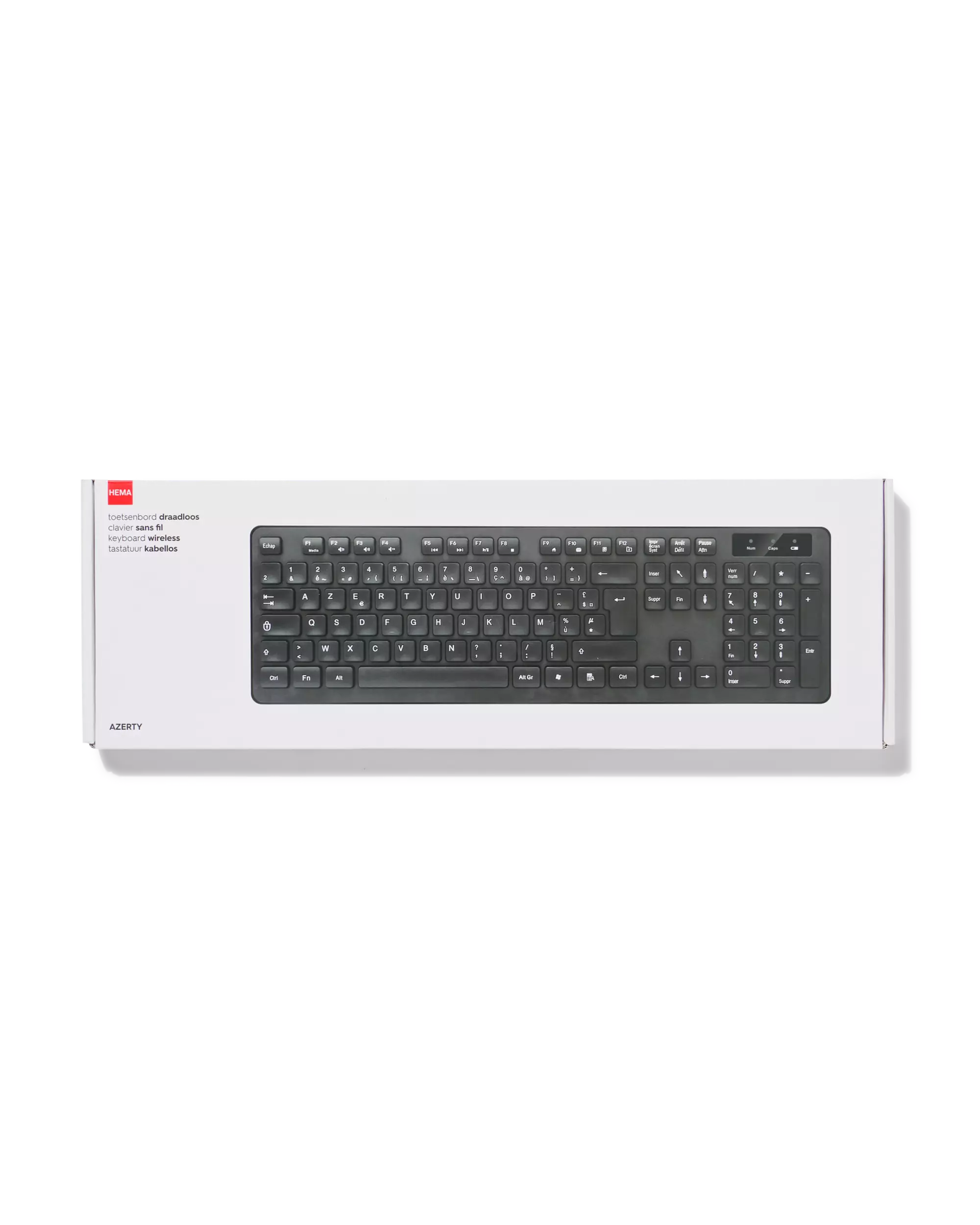 azerty toetsenbord draadloos zwart