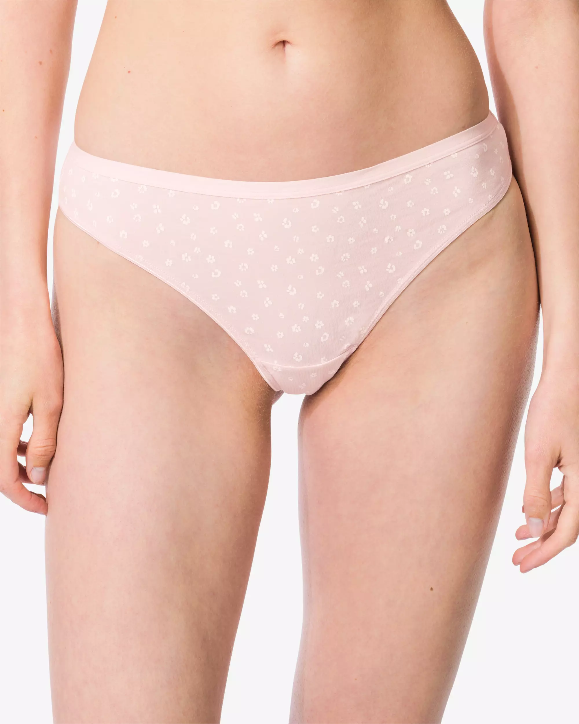 strings femme coton fleurs - lot de 2