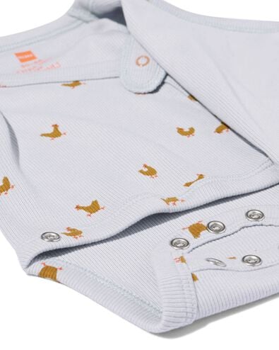 baby meegroei body rib dieren groen groen - 33457520GREEN - HEMA