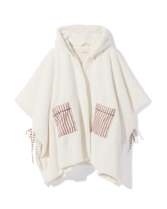 poncho de canapé duveteux à rayures