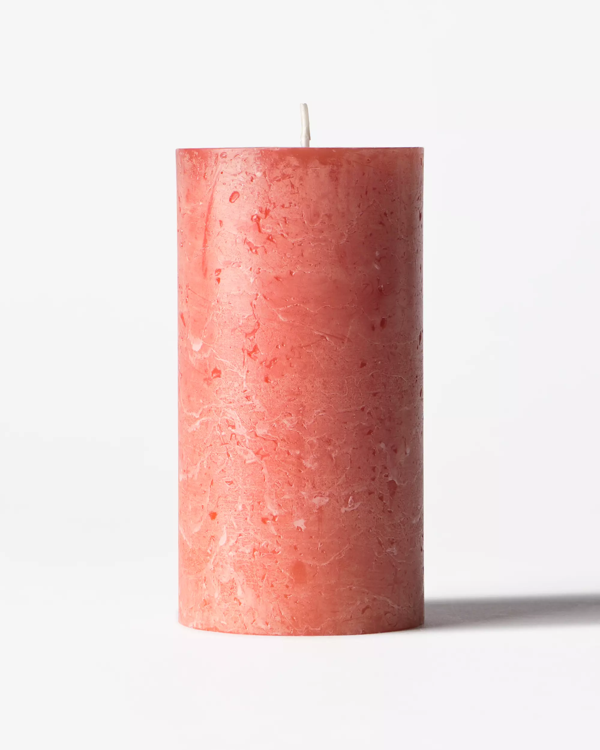 bougie cylindrique ⌀7x13cm rustique orange foncé