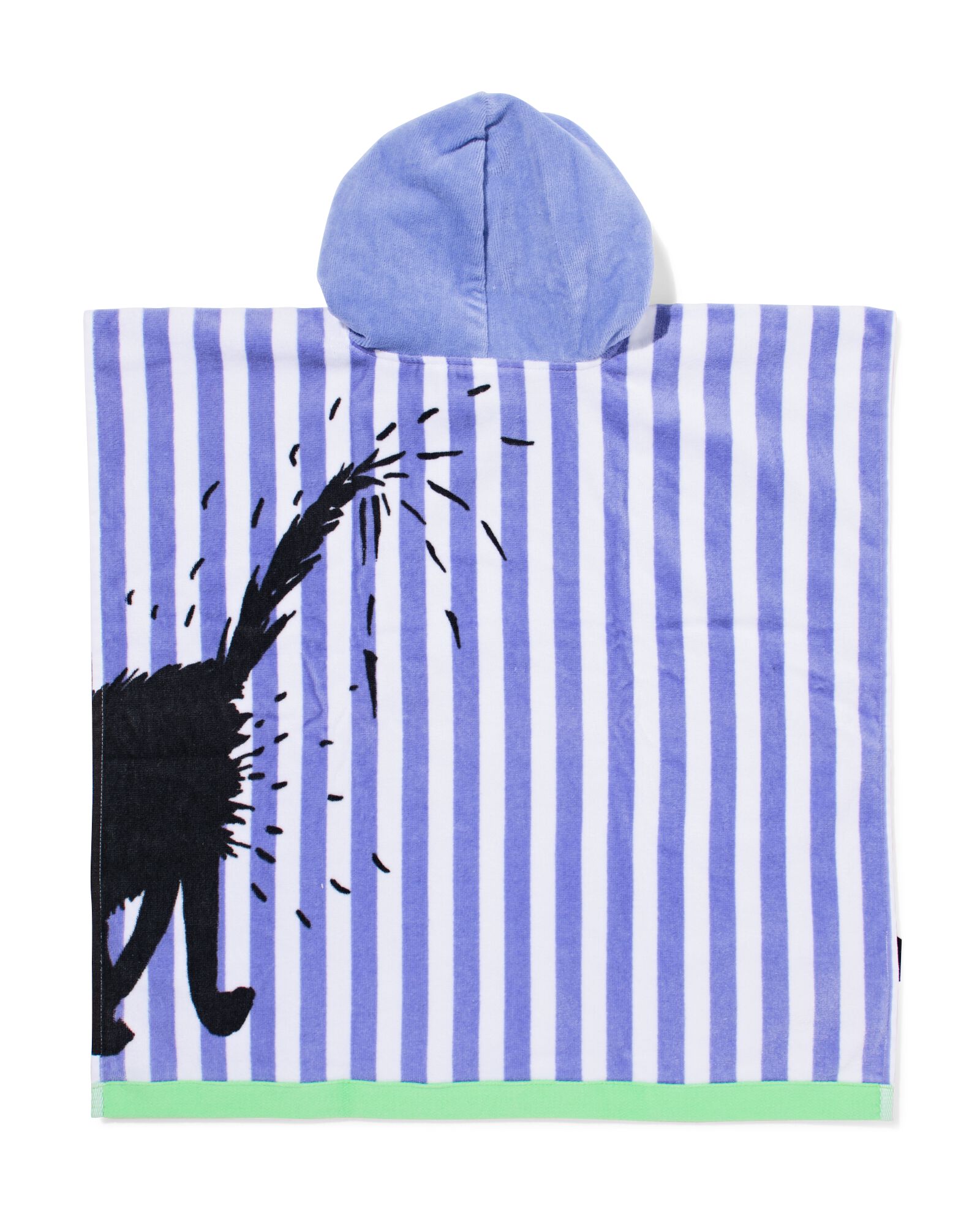 Siepie kinder strandponcho 60x60cm velours - 5250050 - HEMA