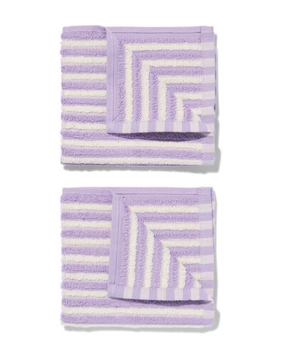 vaatdoekjes 30x30 katoen lila - 2 stuks - 5450049 - HEMA