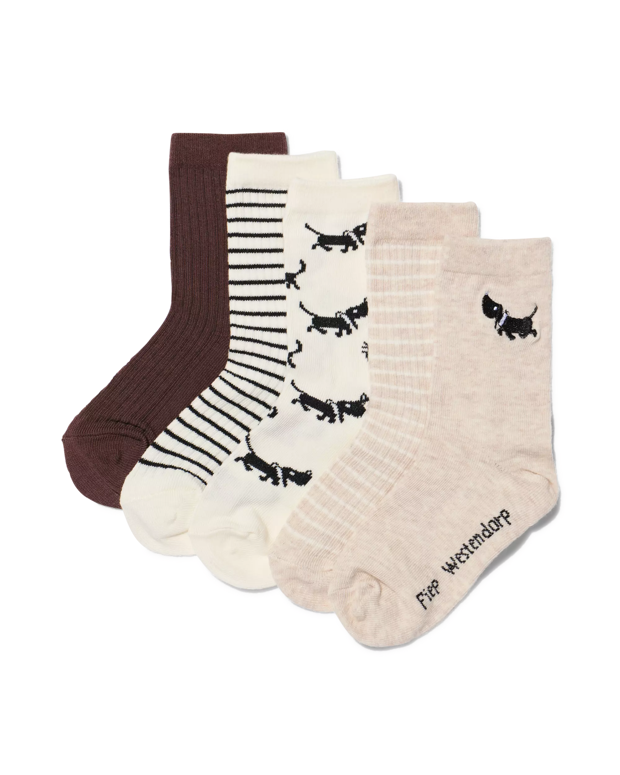 Takkie en Siepie kindersokken strepen - 5 paar