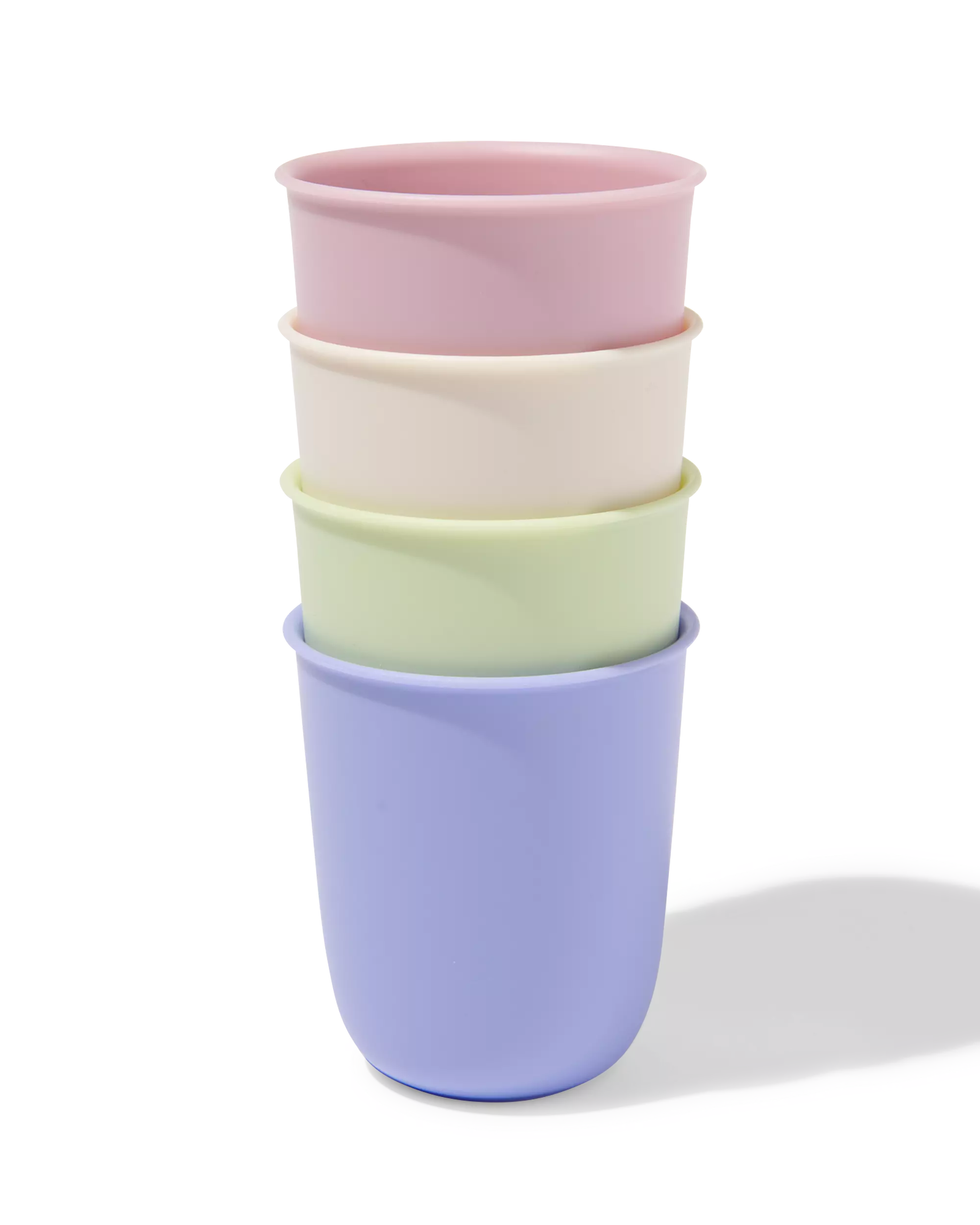 gobelets 280 ml plastique pastel - 4 pièces