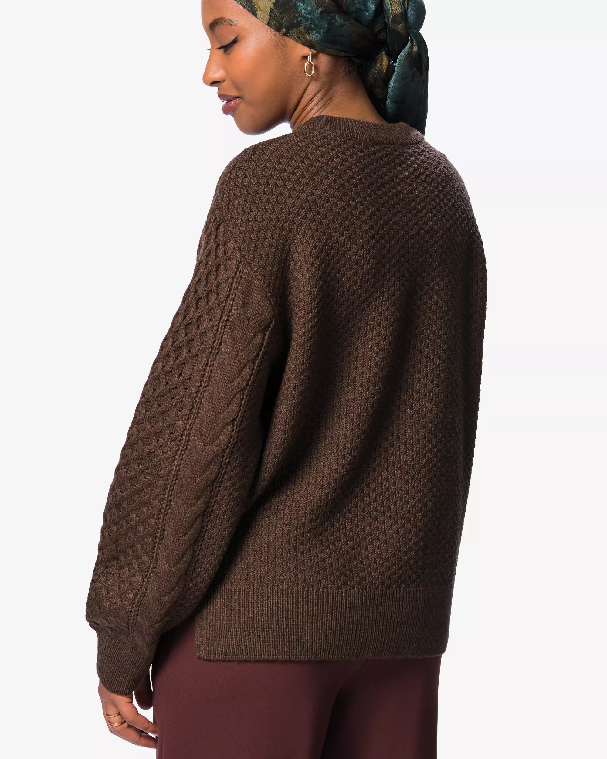 pull femme torsades grosse maille