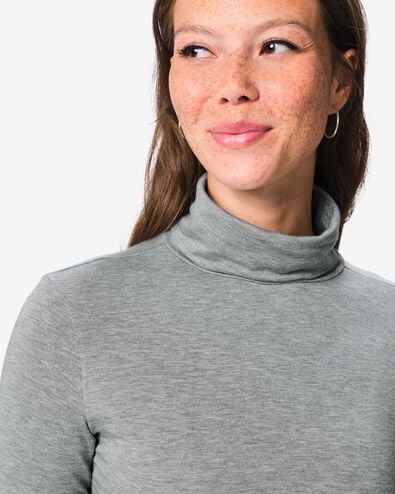 t-shirt femme thermique acrylique gris fonc&eacute; gris fonc&eacute; - 36307690DARKGREY - HEMA