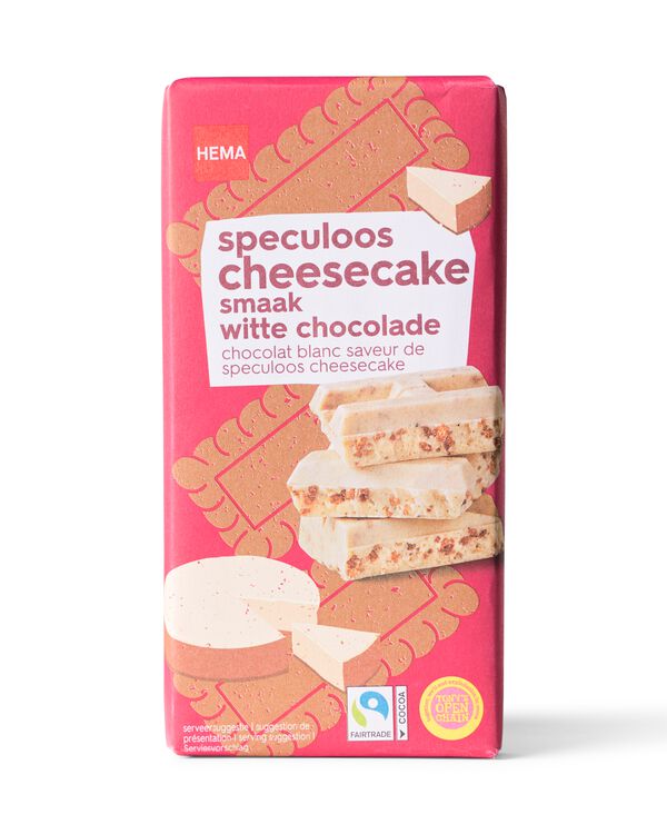 tablette de chocolat blanc sp&eacute;culoos cheesecake 180 g - 10351081 - HEMA