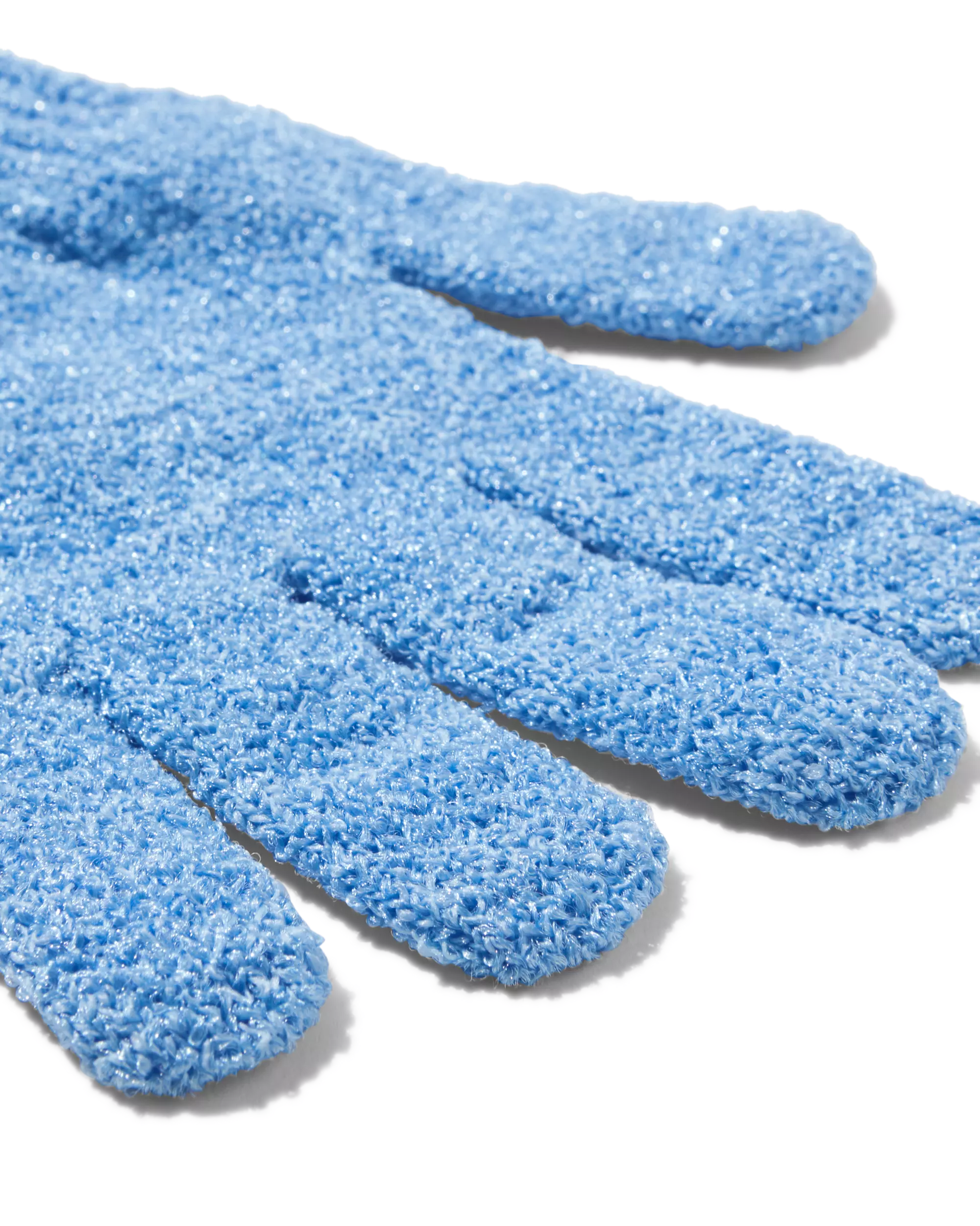 gant exfoliant bleu