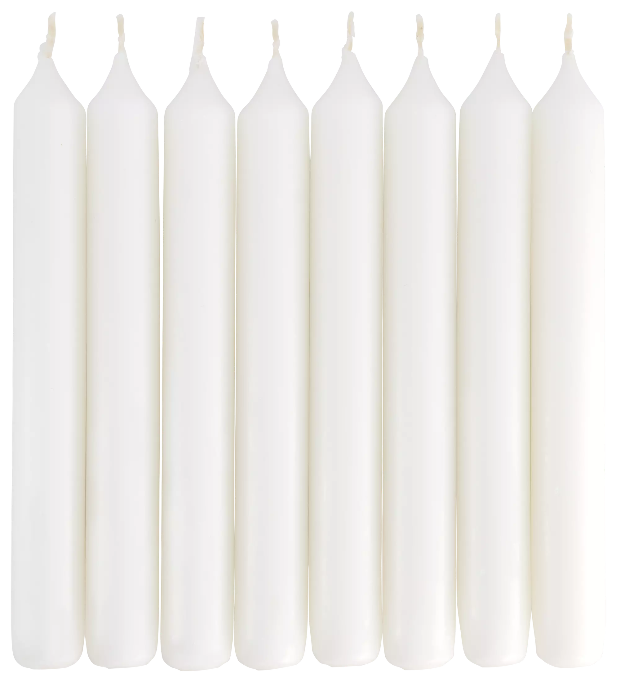 8 bougies longues Ø2x17 blanches
