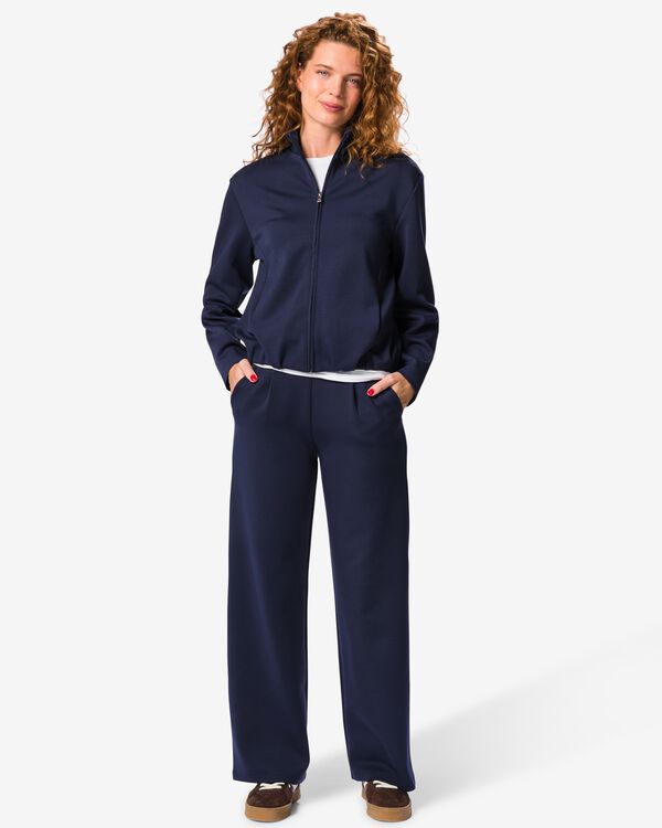 pantalon femme regular fit jersey bleu fonc&eacute; bleu fonc&eacute; - 36206850DARKBLUE - HEMA