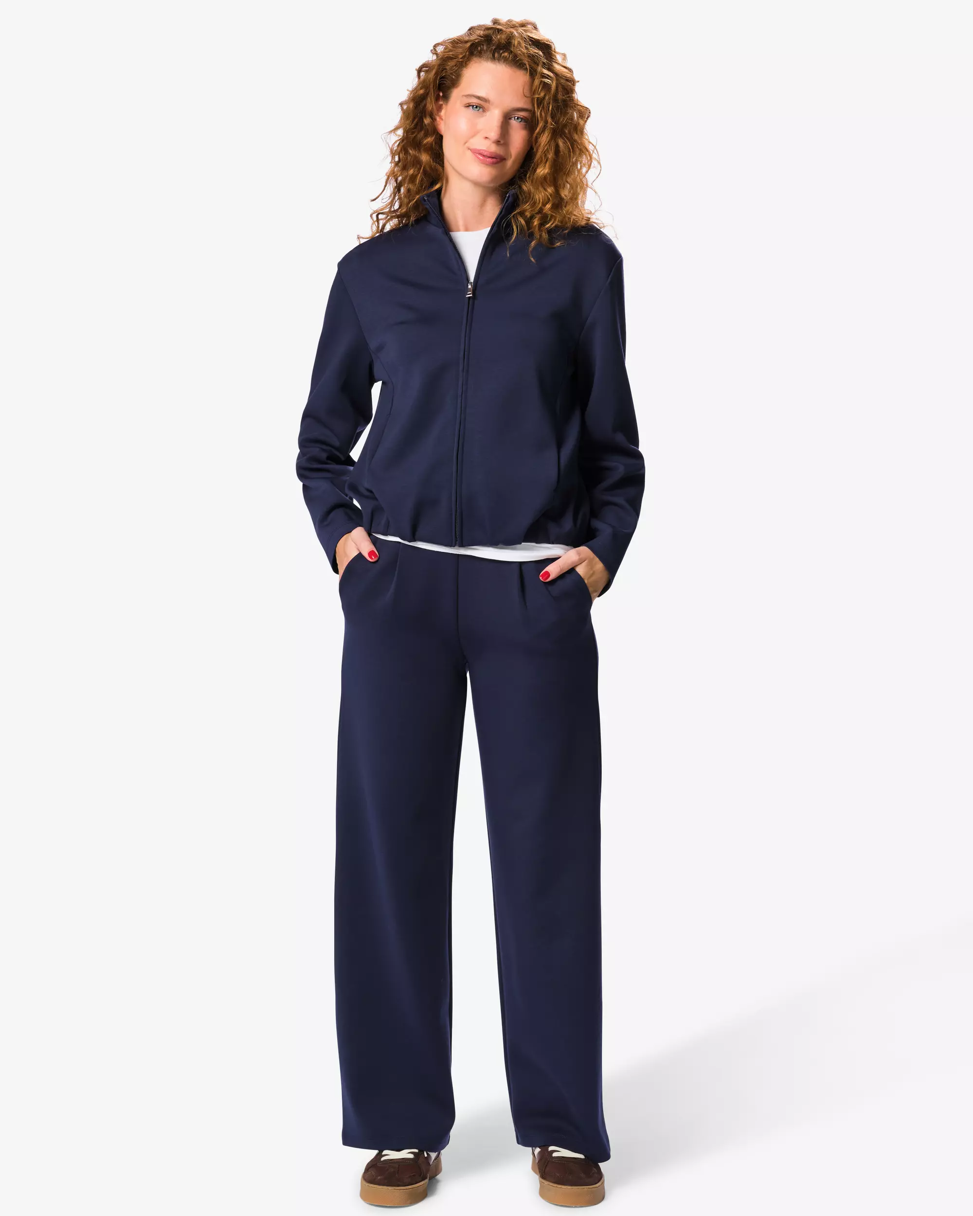 pantalon femme regular fit jersey