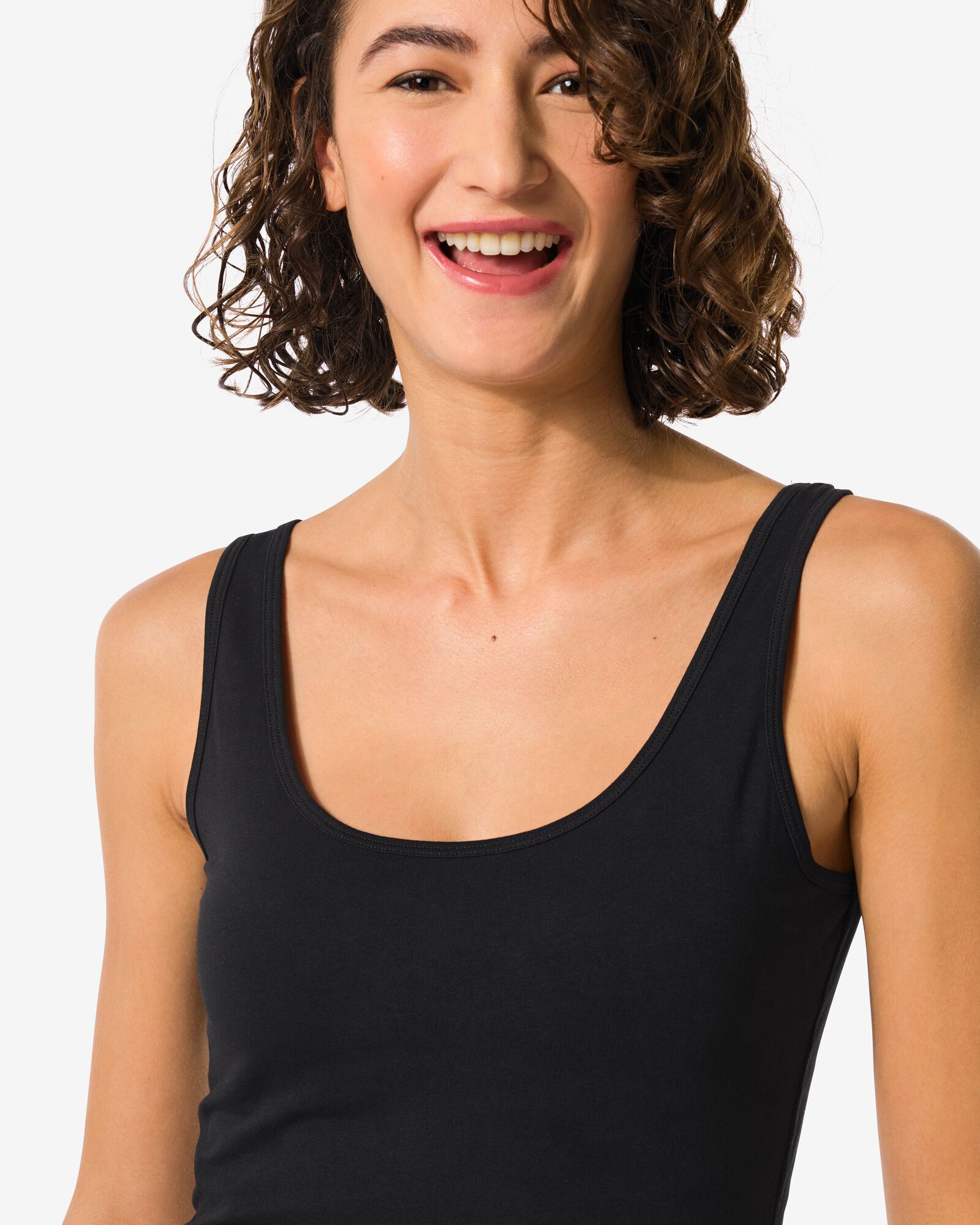 Damenhemd aus Baumwolle schwarz schwarz - 19681000BLACK - HEMA