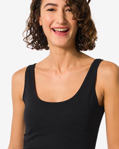 Damenhemd aus Baumwolle schwarz schwarz - 19681000BLACK - HEMA