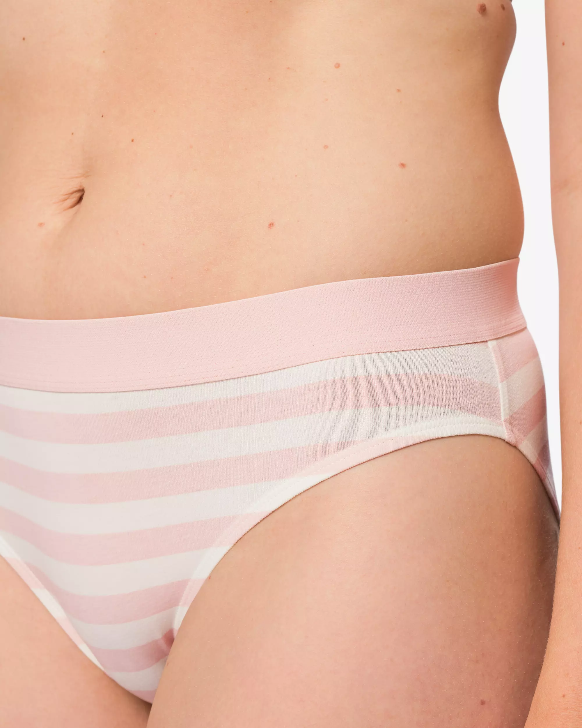 slip femme coton everyday bande ceinturée rayures