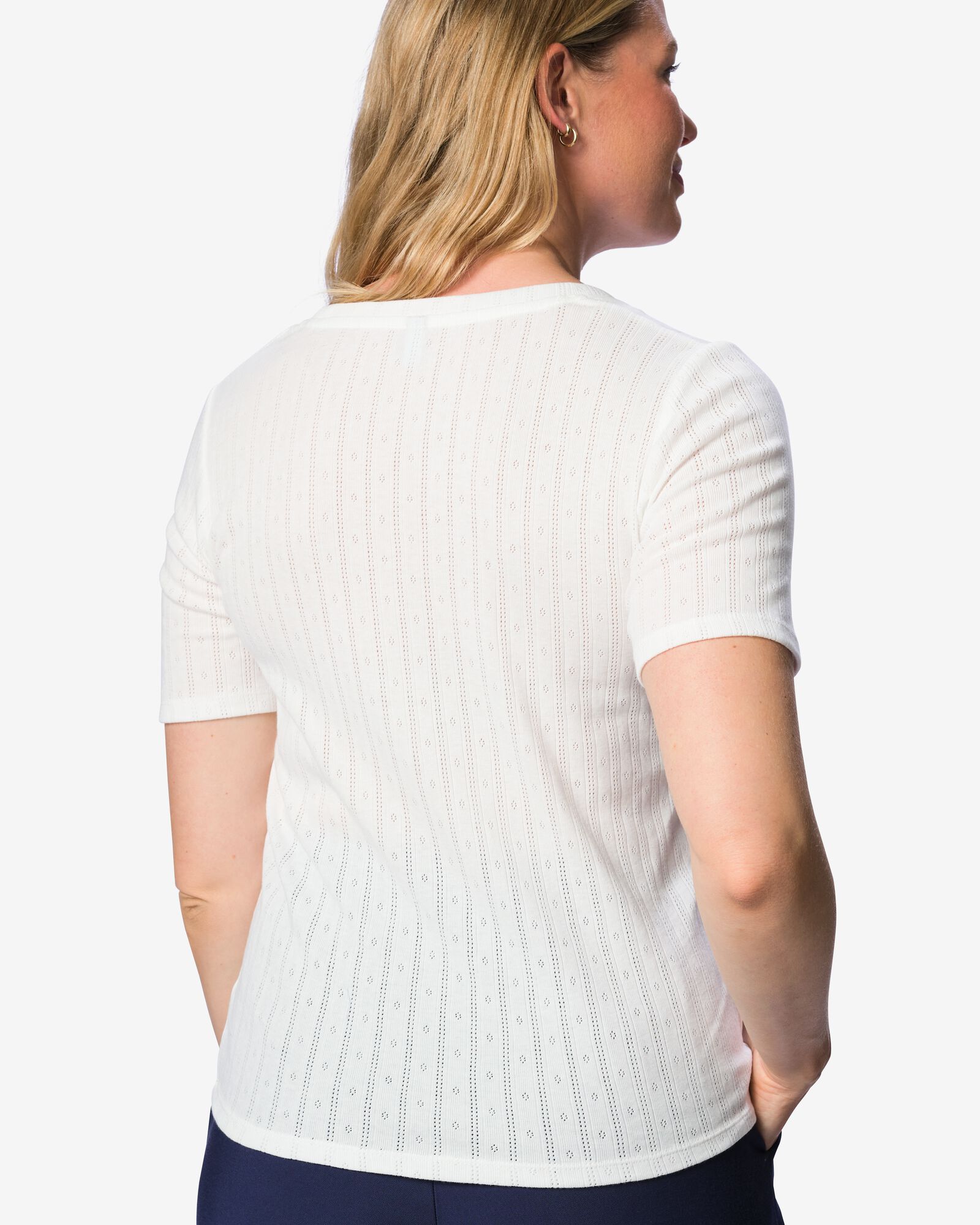 dames T-shirt Colette gebroken wit gebroken wit - 36212780OFFWHITE - HEMA