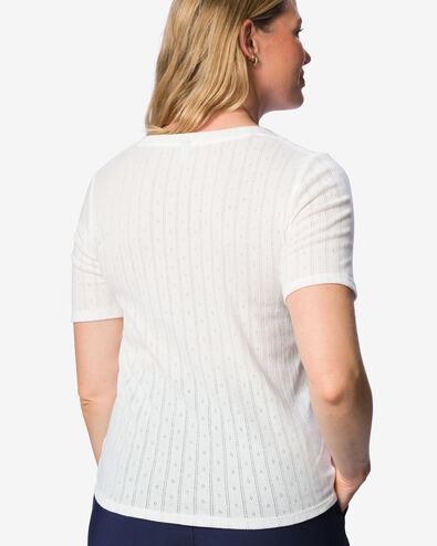 dames T-shirt Colette gebroken wit gebroken wit - 36212780OFFWHITE - HEMA
