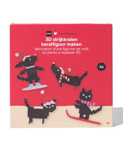 knutselpakket 3D strijkkralen Takkies en Siepies - 4 stuks - 25301007 - HEMA