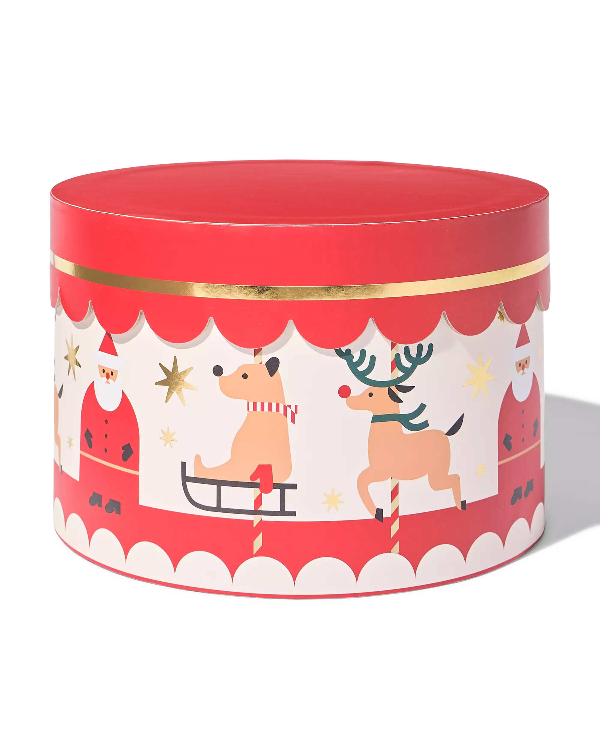 Geschenkkarton, ⌀ 23,4 × 15 cm, Weihnachten