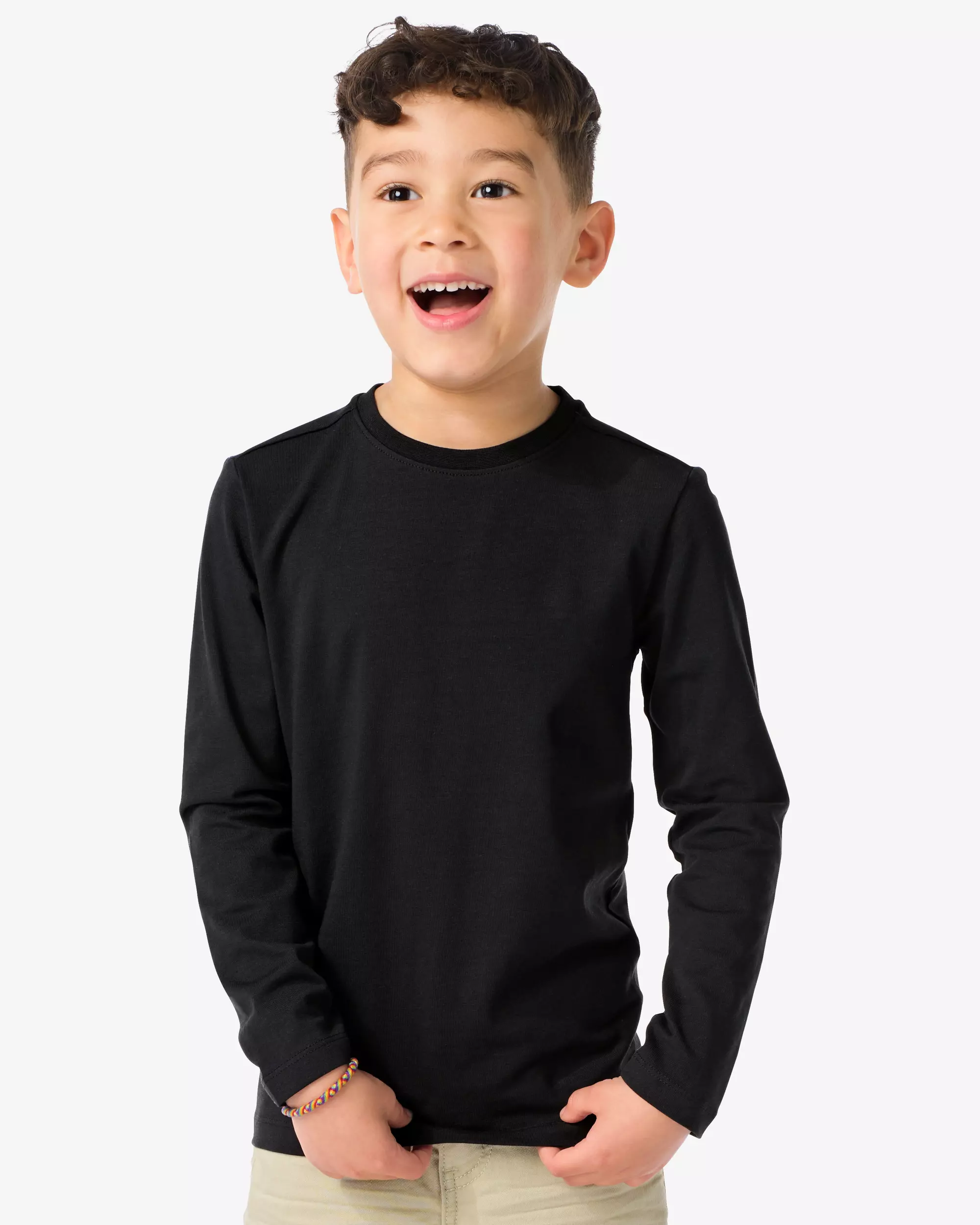 kinder basis t-shirts stretch katoen - 2 stuks