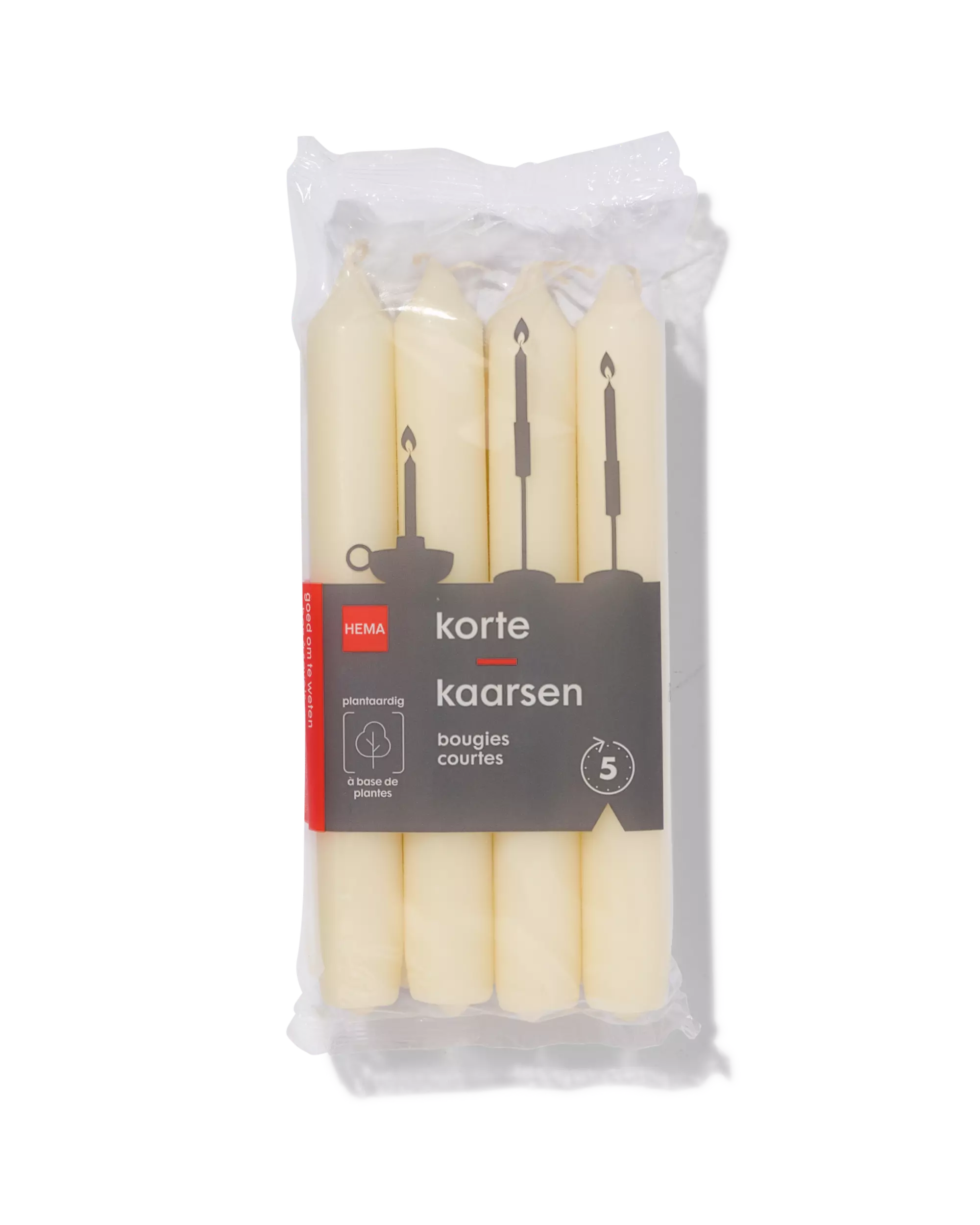 8 bougies longues Ø2x17 ivoire
