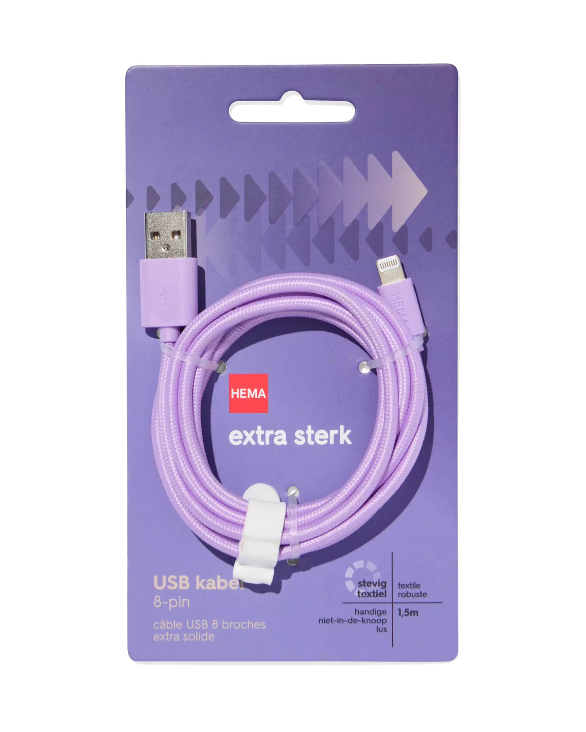 câble chargeur USB vers 8 broches 1,5m