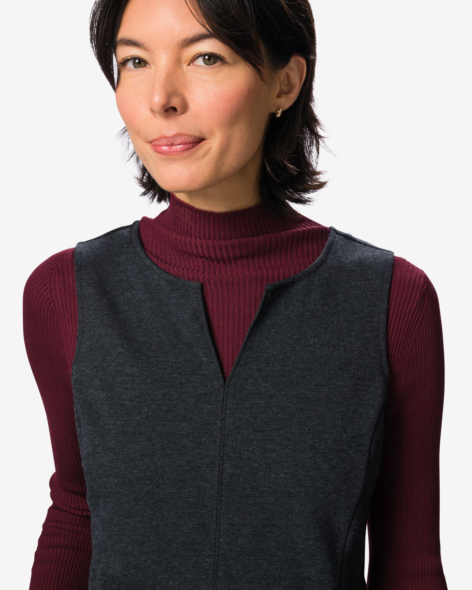 dames top Otis jersey antraciet antraciet - 36214750ANTHRACITE - HEMA