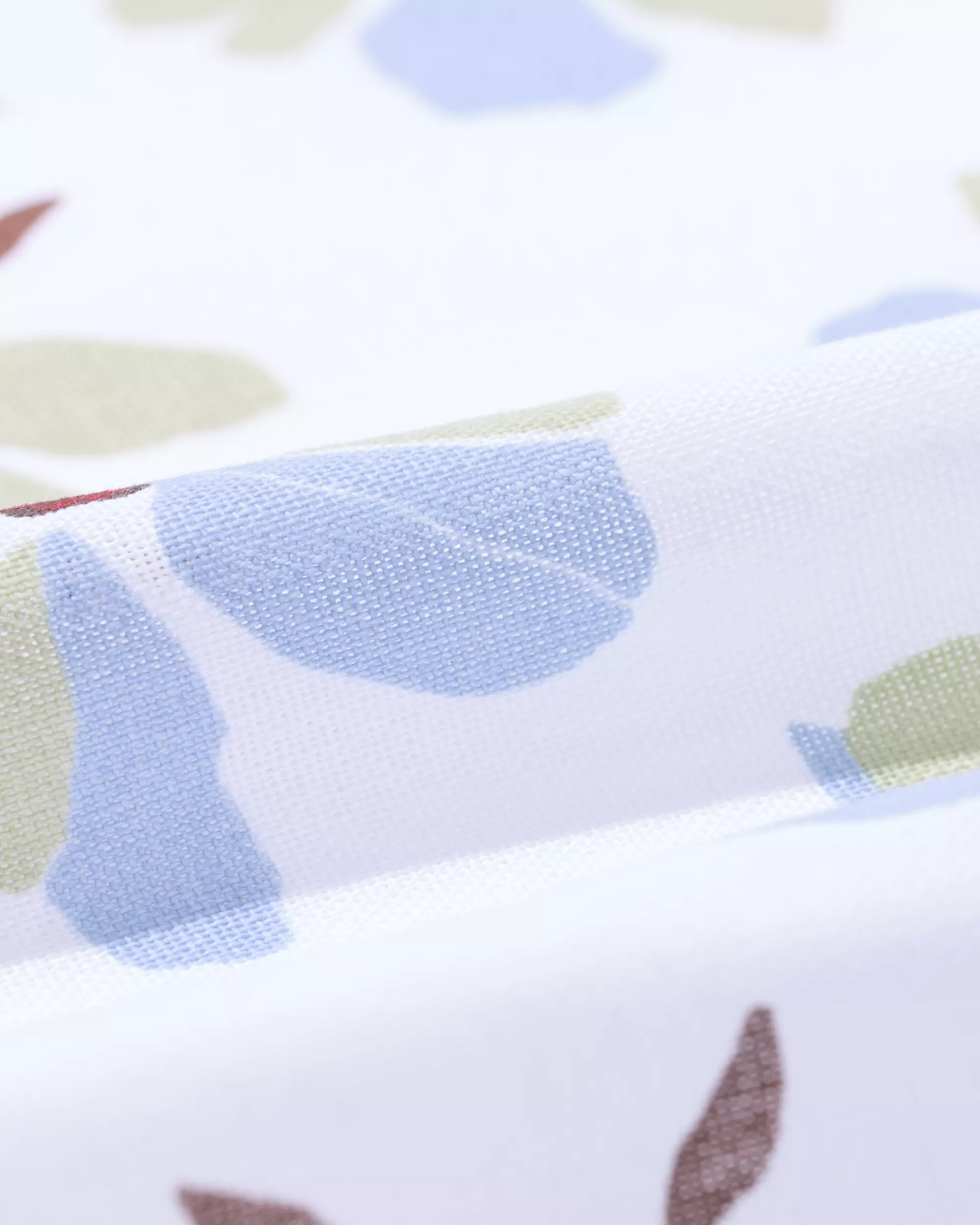 nappe ⌀180cm coton fleurs vert-bleu