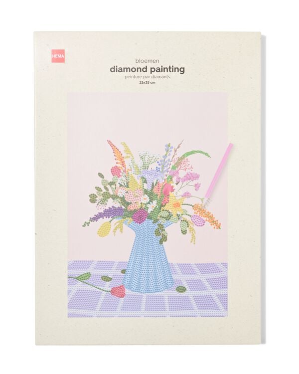peinture diamant 30x40 cm fleurs - 60702803 - HEMA
